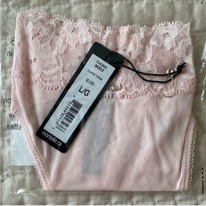 NWT SZ L Montelle Thong 9002 Blush Pink